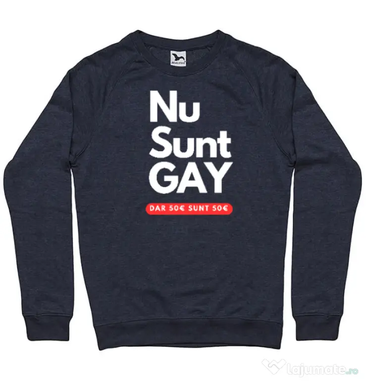 Bluza personalizata barbat Nu sunt GAY Denim inchis
