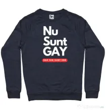 Bluza personalizata barbat Nu sunt GAY Denim inchis