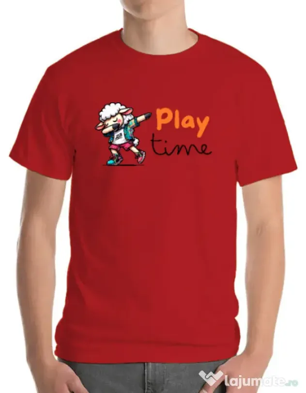 Tricou personalizat barbat Play Time Rosu