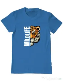 Tricou personalizat barbat WildLife (dark) Albastru azuriu