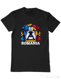 Tricou personalizat barbat BULLDOG ROMANIA Negru