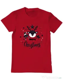 Tricou personalizat barbat Merry schristmas Rosu