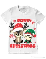 Tricou personalizat barbat oversize Prietenii lui Mos Craciun Alb