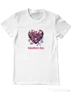 Tricou personalizat barbat Valentine\'s Day  2025 Alb