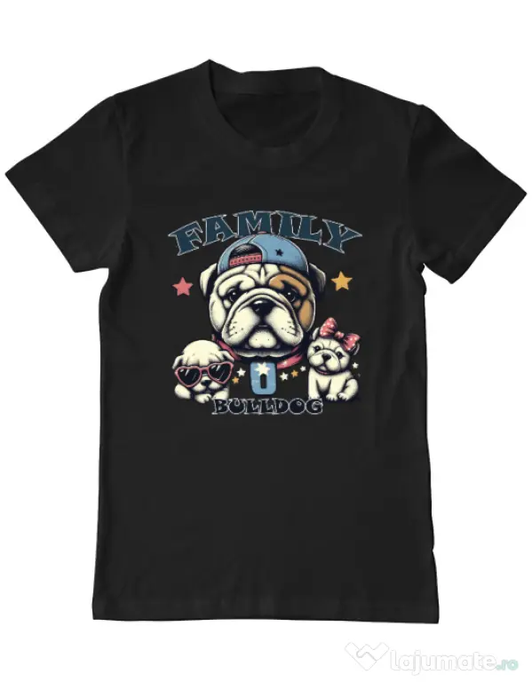 Tricou personalizat barbat BULLDOG 16 Negru