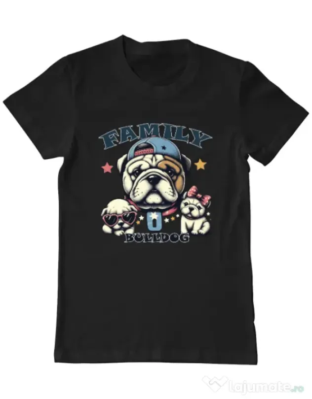 Tricou personalizat barbat BULLDOG 16 Negru