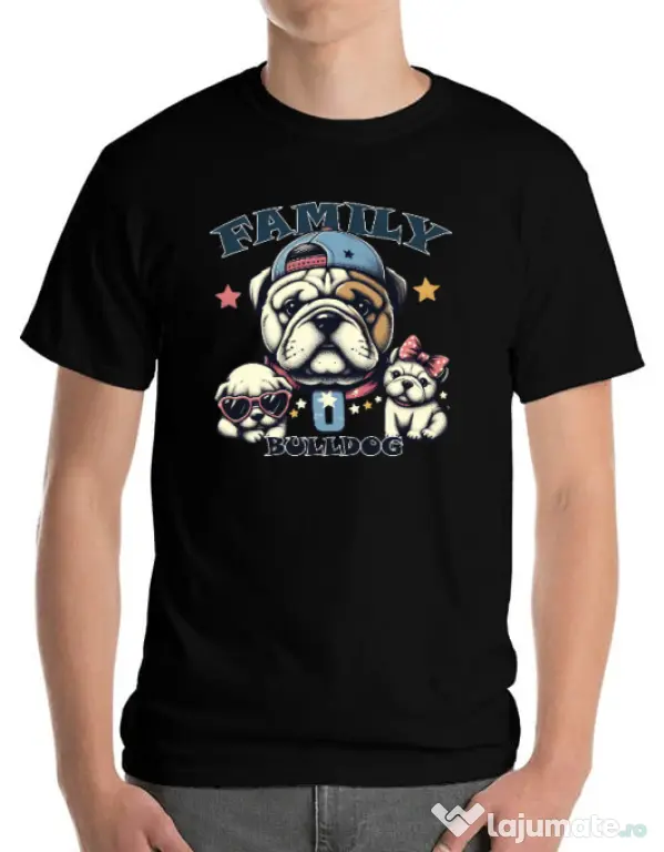 Tricou personalizat barbat BULLDOG 16 Negru