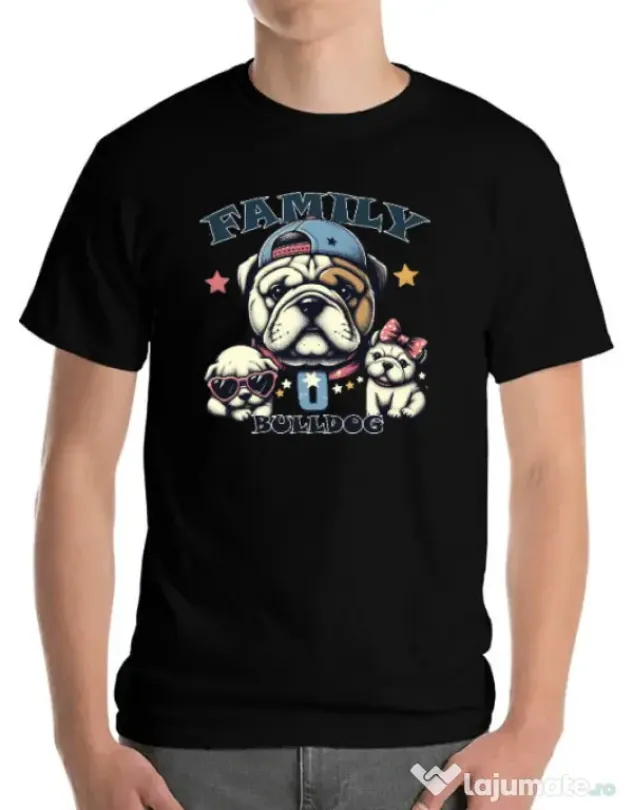 Tricou personalizat barbat BULLDOG 16 Negru