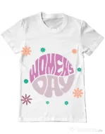 Tricou personalizat barbat oversize M&D 25 woman\'s day Alb