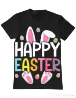 Tricou personalizat barbat oversize bunny 2 Negru