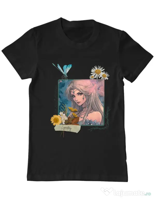 Tricou personalizat barbat When the forest whispers Negru