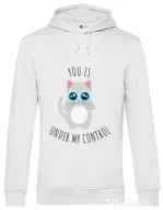 Hoodie barbat cu gluga Under my control Alb