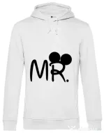 Hoodie barbat cu gluga Mr Mickey Alb