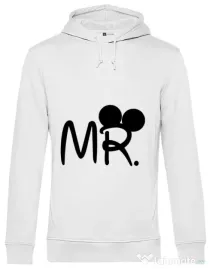 Hoodie barbat cu gluga Mr Mickey Alb