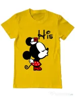 Tricou ADLER barbat His Minnie Galben