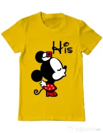 Tricou ADLER barbat His Minnie Galben