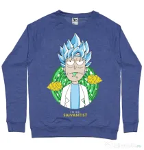 Bluza ADLER barbat I'm just saiyantist Albastru melanj