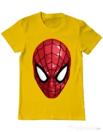 Tricou ADLER barbat Spiderman mask Galben