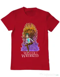 Tricou ADLER barbat Winter is wrecked Rosu