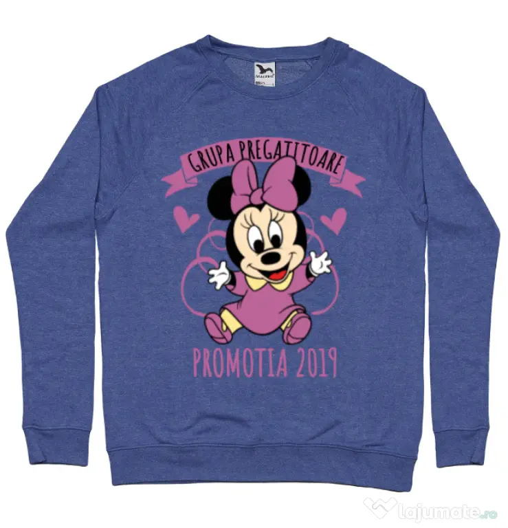 Bluza ADLER barbat Absolvire Minnie Mouse Albastru melanj
