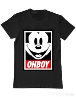 Tricou ADLER barbat Oh boy Negru