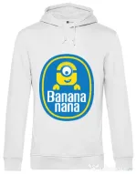 Hoodie barbat cu gluga Bananana Alb