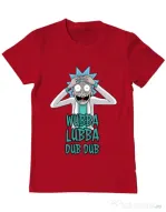 Tricou ADLER barbat Wubba Lubba Dub Dub Rosu