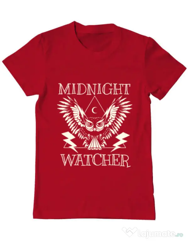 Tricou ADLER barbat Midnight Watcher Rosu