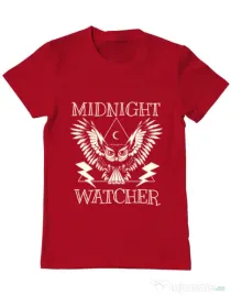 Tricou ADLER barbat Midnight Watcher Rosu