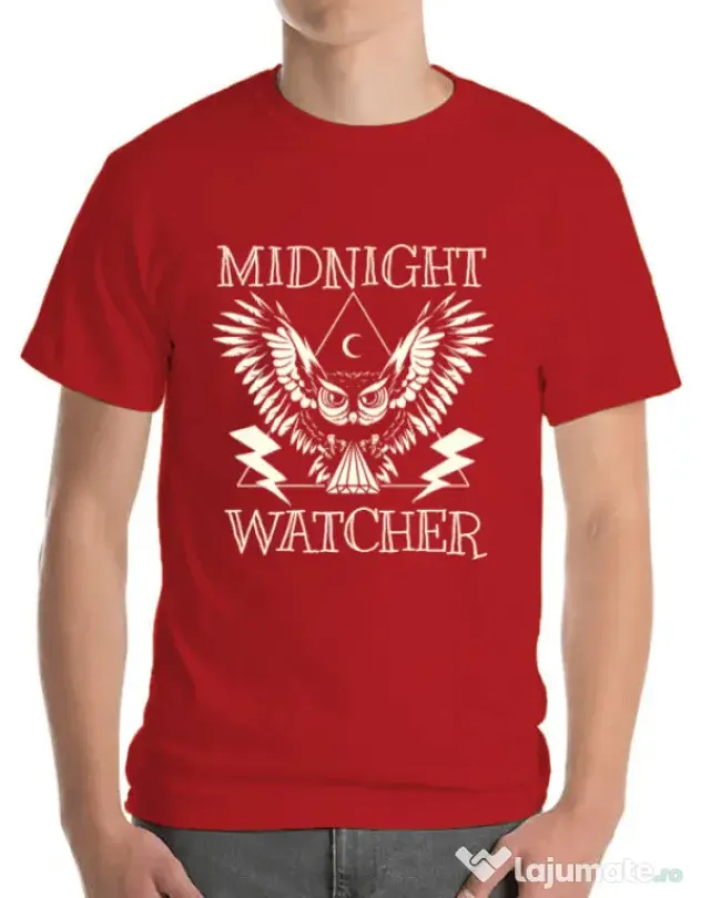 Tricou ADLER barbat Midnight Watcher Rosu