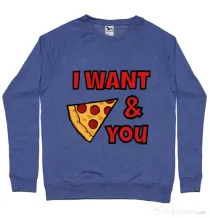 Bluza ADLER barbat I want you Albastru melanj