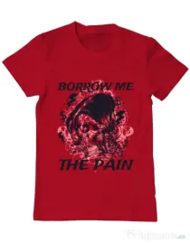 Tricou ADLER barbat Borrow me the pain Rosu