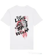 Tricou STANLEY STELLA barbat The lone wolf Alb