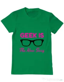 Tricou ADLER barbat Geek is the new sexy Verde mediu