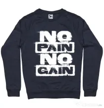 Bluza ADLER barbat No pain, no gain Denim inchis