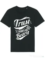 Tricou STANLEY STELLA barbat Trust me, I have a beard Negru
