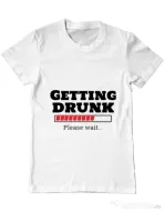 Tricou ADLER barbat Getting drunk Alb