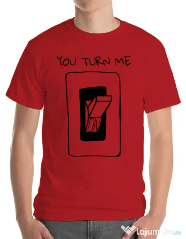 Tricou ADLER barbat You turn me on Rosu