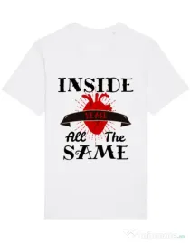 Tricou STANLEY STELLA barbat Inside we’re all the same Alb