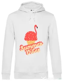 Hoodie barbat cu gluga Summer Vibes Alb