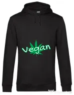 Hoodie barbat cu gluga Vegan Negru
