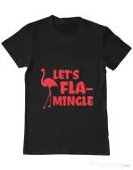 Tricou ADLER barbat Let’s flamingle Negru