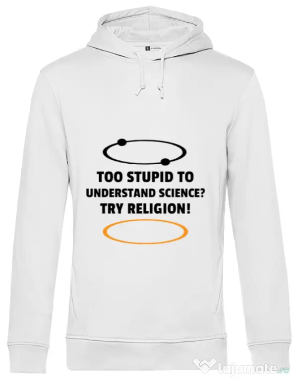 Hoodie barbat cu gluga Try religion Alb