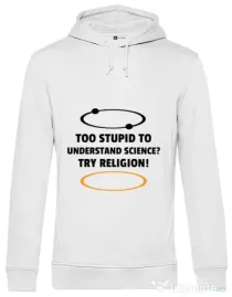 Hoodie barbat cu gluga Try religion Alb
