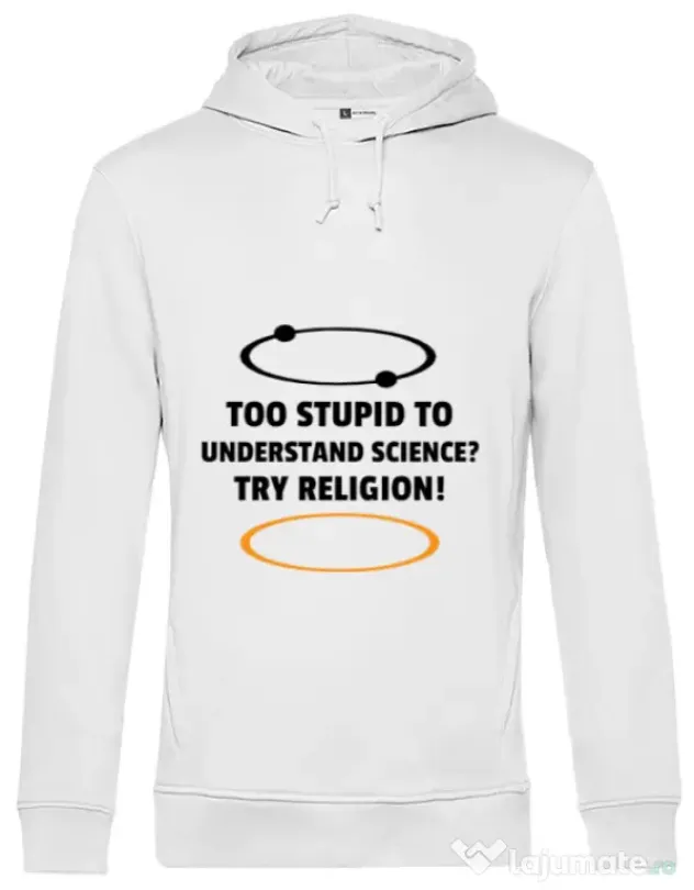 Hoodie barbat cu gluga Try religion Alb