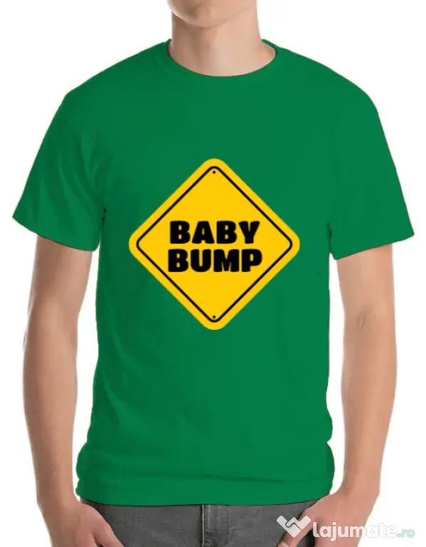 Tricou ADLER barbat Baby bump Verde mediu