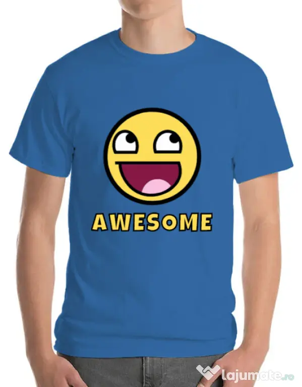 Tricou ADLER barbat Awesome Albastru azuriu