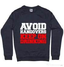 Bluza ADLER barbat Avoid hangovers Denim inchis