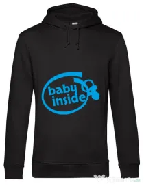 Hoodie barbat cu gluga Baby inside Negru
