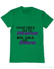 Tricou ADLER barbat Bad girls go down Verde mediu